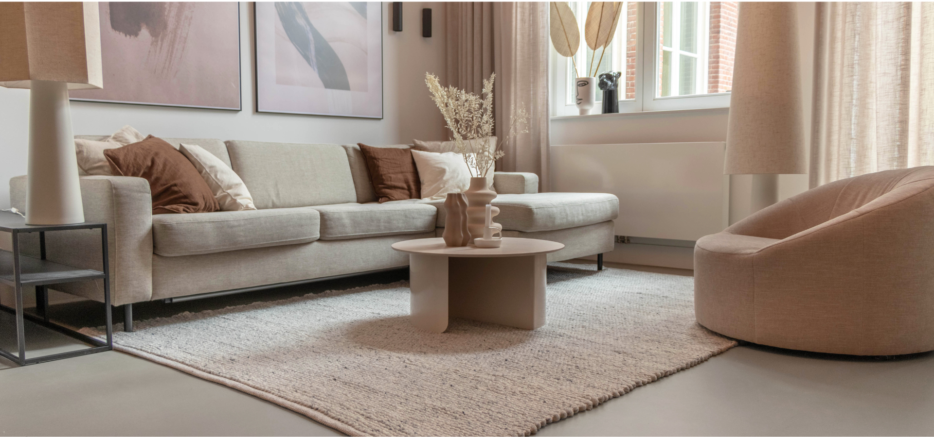 Welcher Teppich passt zu einem beigefarbenen Sofa? – Volero