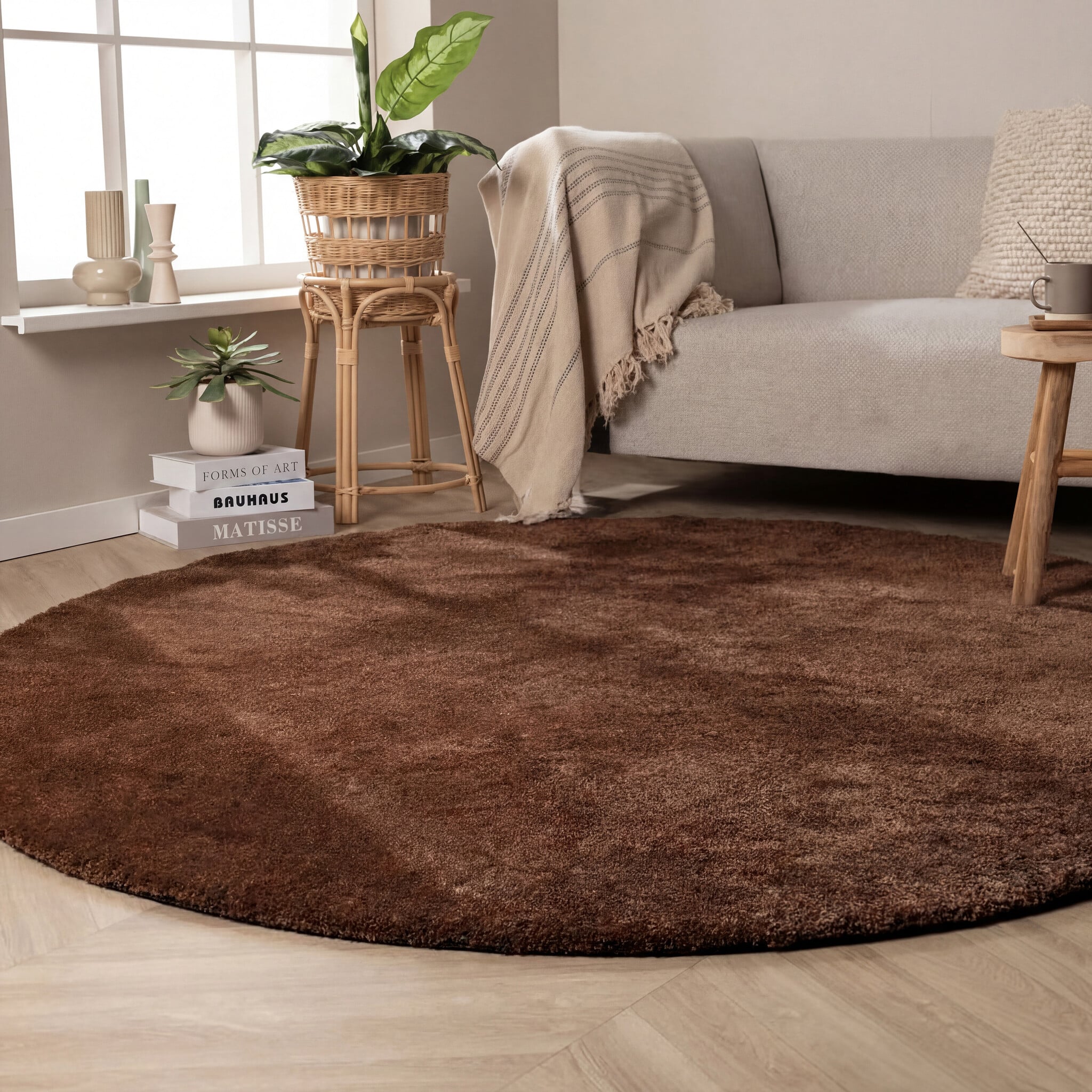 Waschbarer Teppich Rund