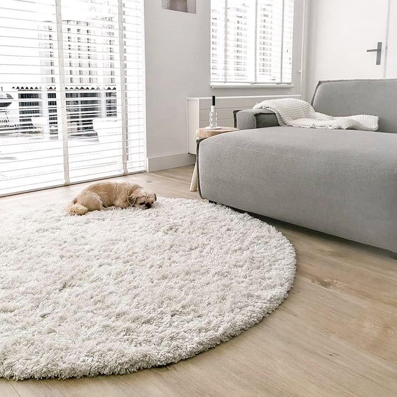 Hochflor Teppich Rund