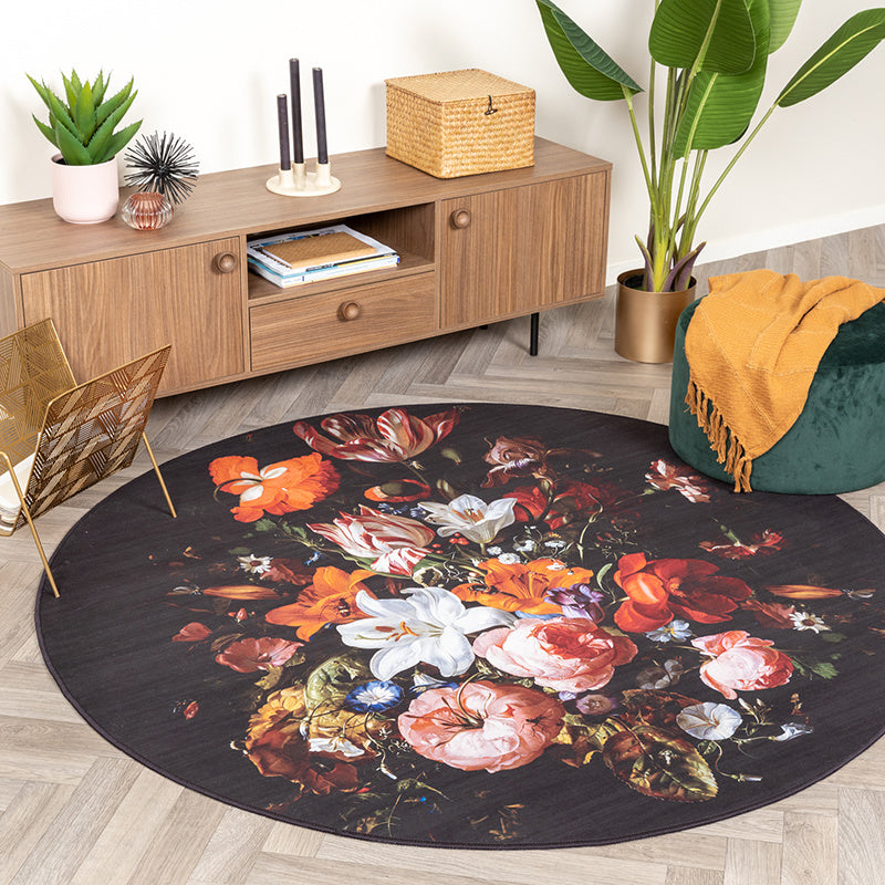 Teppich Floral Rund