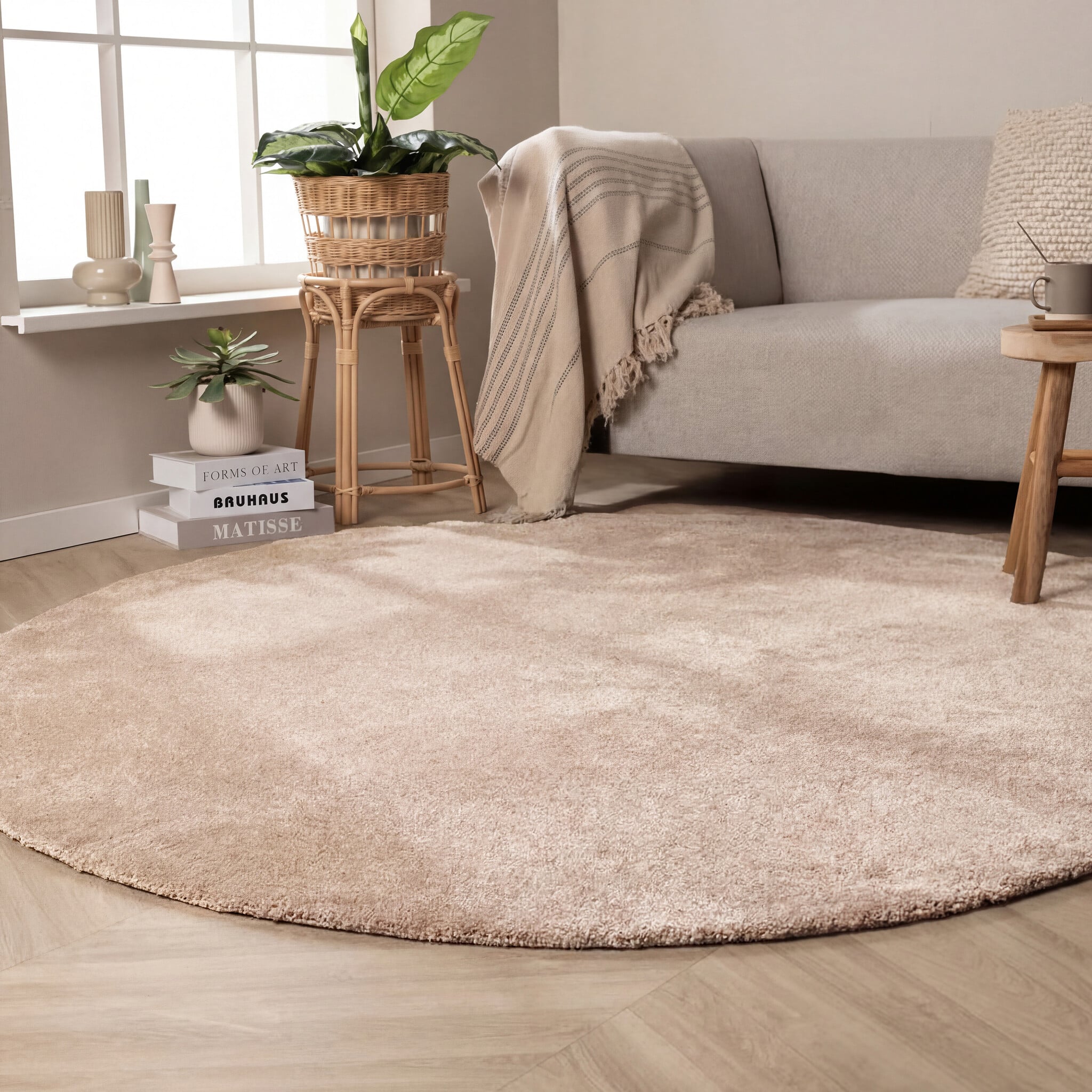 Waschbarer Teppich Rund