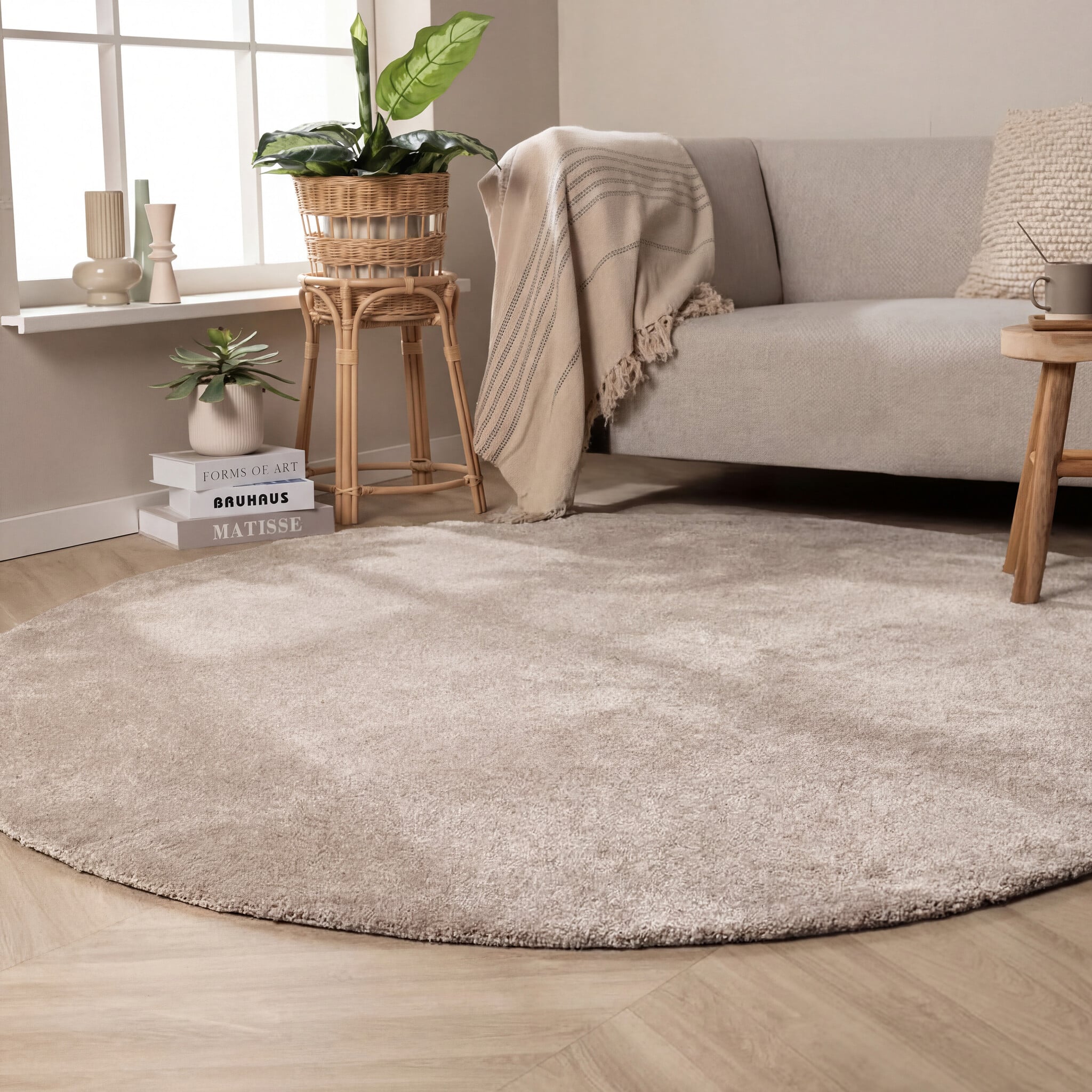 Waschbarer Teppich Rund