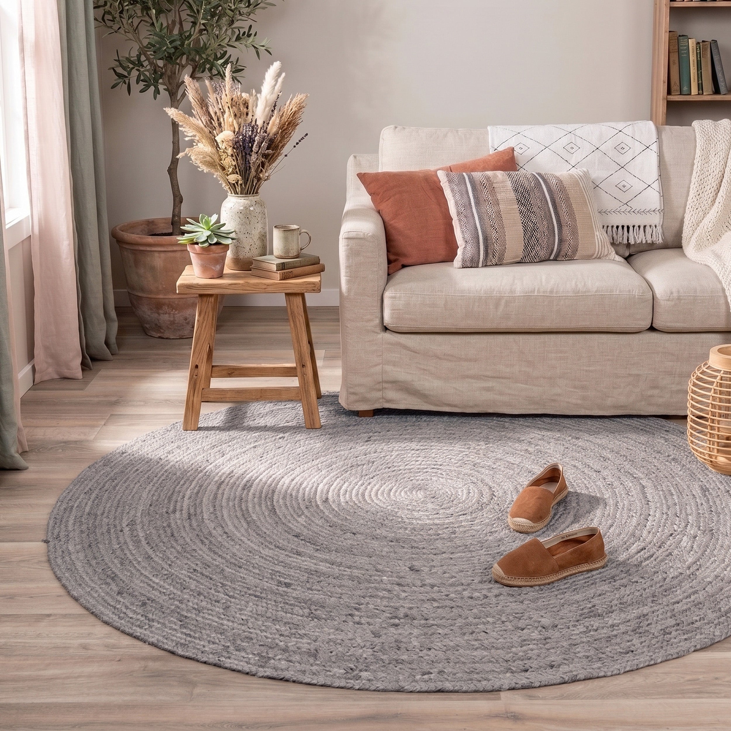 Jute Teppich Rund