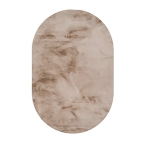 Hochflor Teppich Oval - Comfy Supreme Taupe - product