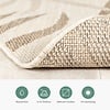 In- & Outdoor Jute Teppich Rund - Nomad Leaves Creme - thumbnail 3