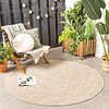 In- & Outdoor Teppich Rund - Porto Lines Creme - thumbnail