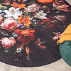 Teppich Floral Rund - Florine Schwarz Orange - thumbnail 3