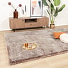 Hochflor Teppich - Flowy Taupe - thumbnail