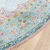 Teppich Vintage Rund - Lily Medaillon Hellblau Türkis - thumbnail 5