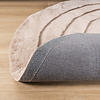 Hochflor Teppich Rund - Carvy Curves Taupe - thumbnail 5