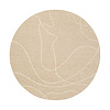 In- & Outdoor Teppich Rund - Porto Lines Creme - thumbnail 1