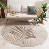 In- & Outdoor Teppich Rund - Tiga Palm Taupe - thumbnail