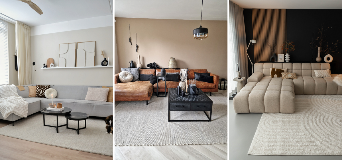 Wat voor kleur vloerkleed bij welke kleur bank?