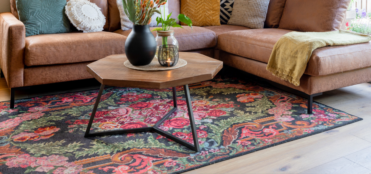 Fleur in je interieur met een bloemen vloerkleed! 