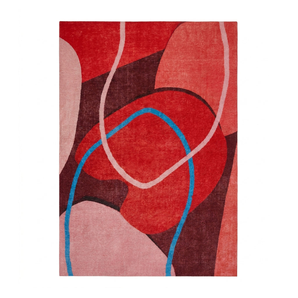 Designteppich - Rooted Rot/Rosa
