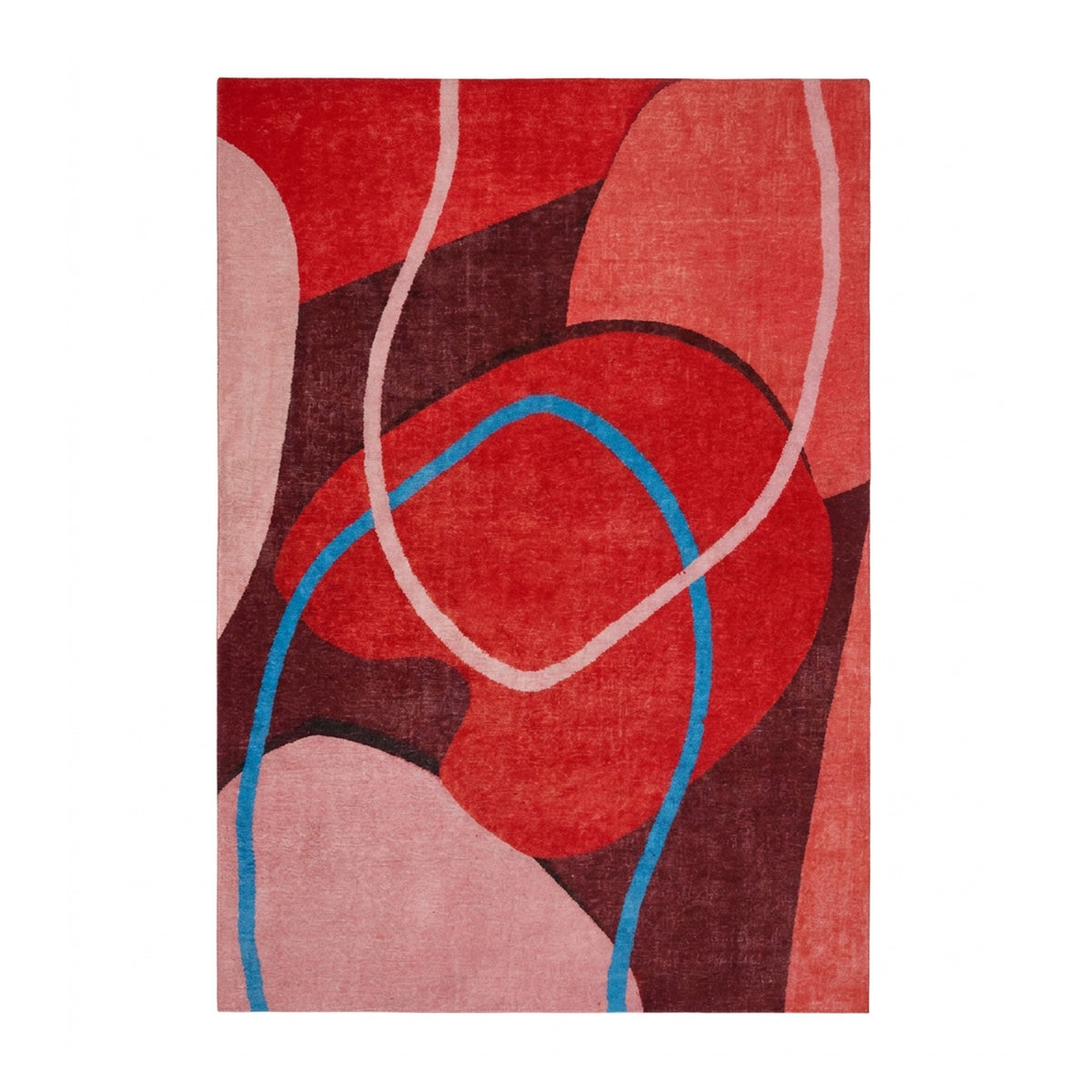 Designteppich - Rooted Rot/Rosa