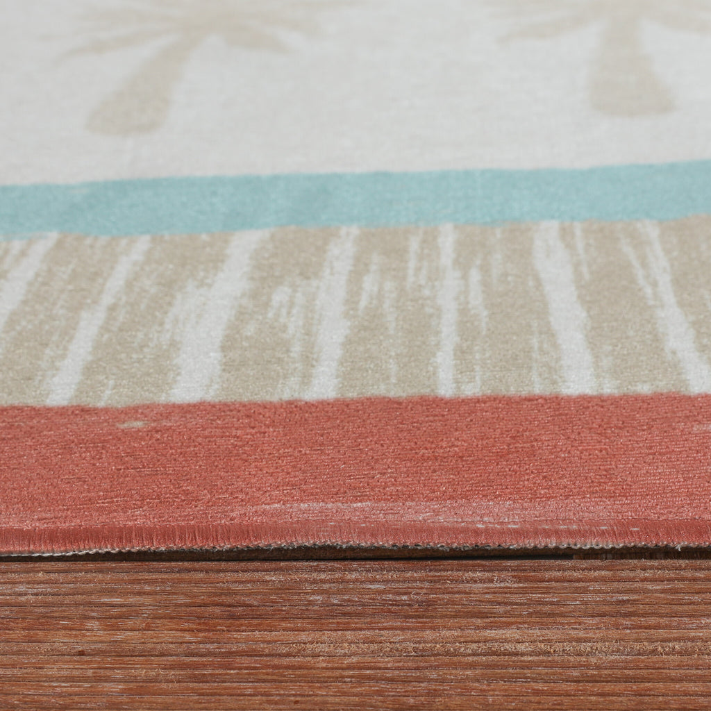 Outdoor Rug - Oasis Palm Blue/Red