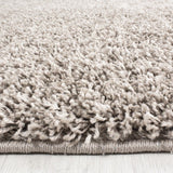 Round High Pile Floor Rug - Life Beige