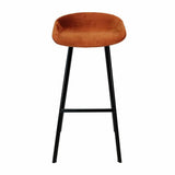 Velvet bar stool - Orange