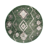 Round berber rug - Blend Aztec Green