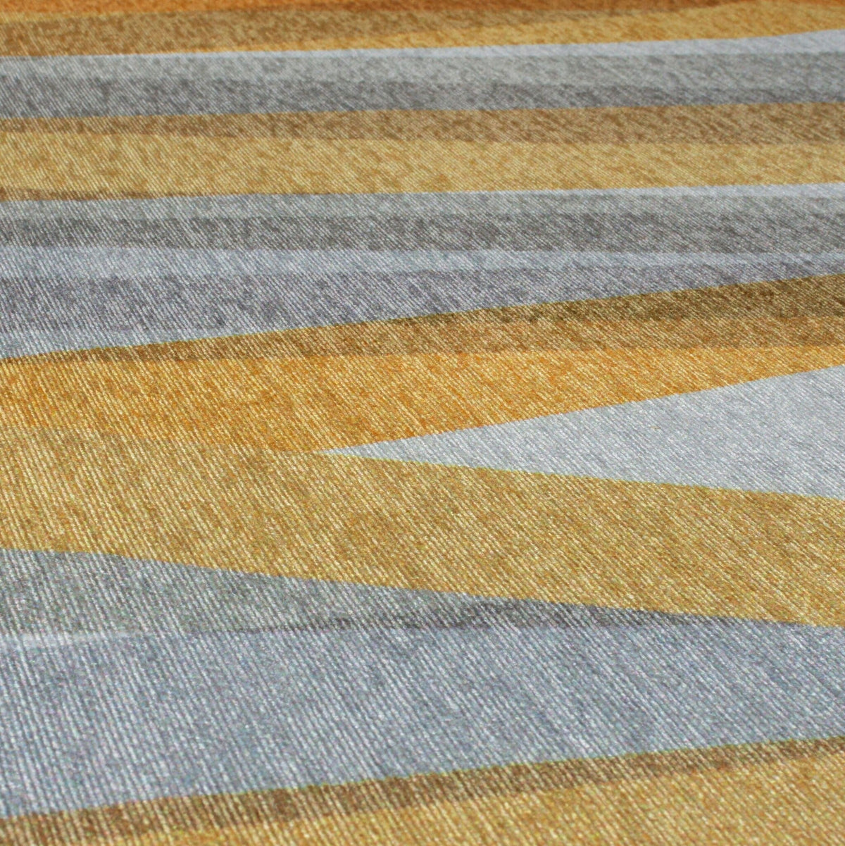 Washable floor rug - Fabio Stripe Grey/Yellow