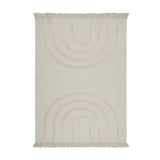 Hand-made Children's Floor Rug - Anuro Rainbow Cream