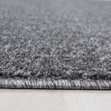 Round Low Pile Floor Rug - Asa Grey
