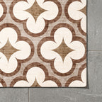 Geometrischer Outdoor Teppich - Mosaic Clover Terra