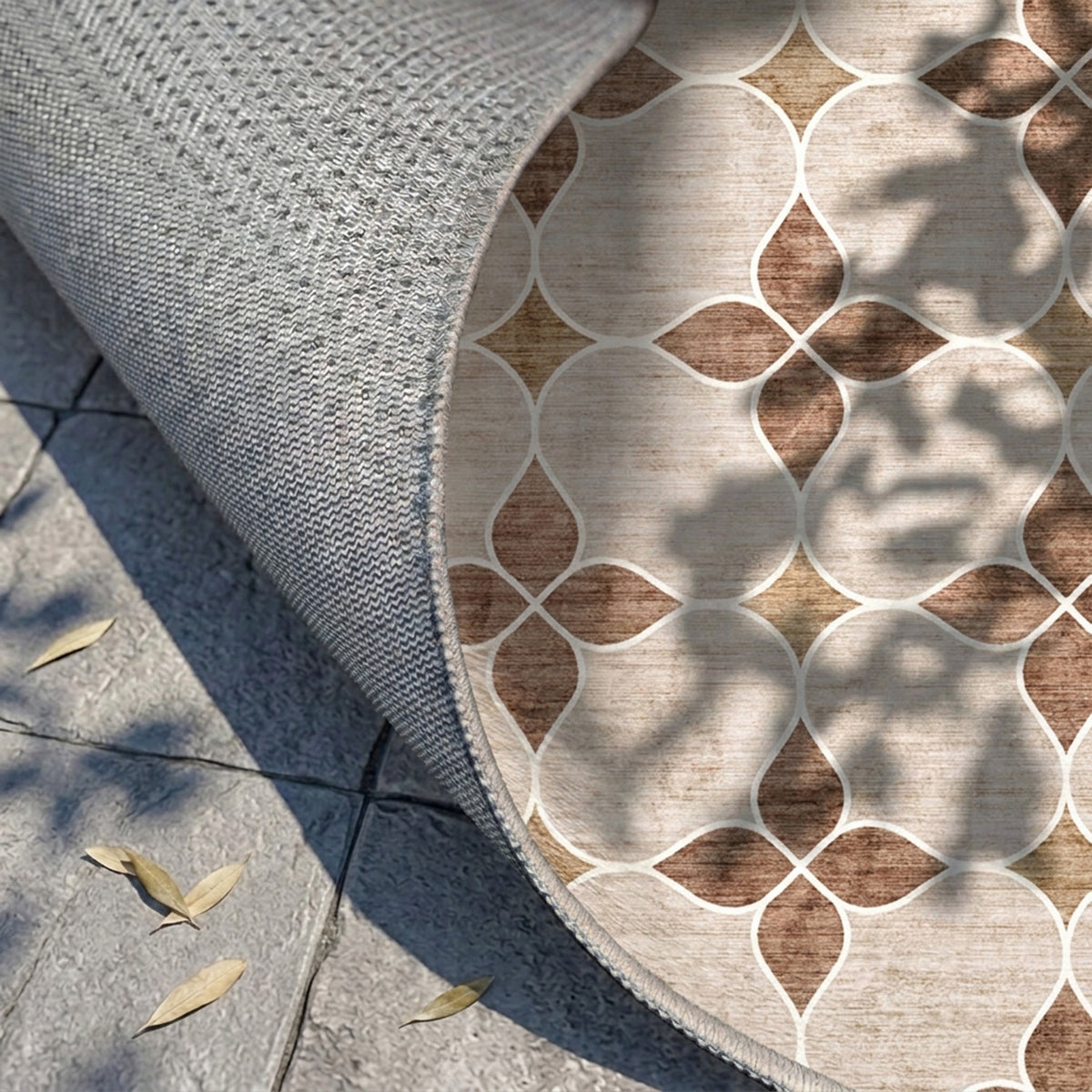 Geometrischer Outdoor Teppich - Mosaic Dot Terracotta