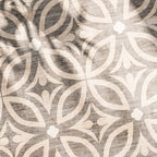Geometrischer Outdoor Teppich - Mosaic Petal Creme
