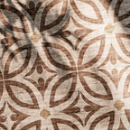 Geometrischer Outdoor Teppich - Mosaic Petal Terra