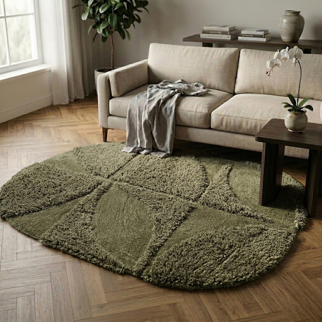 Organic rug - Odette Curves Green