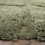 Organic rug - Odette Grid Green