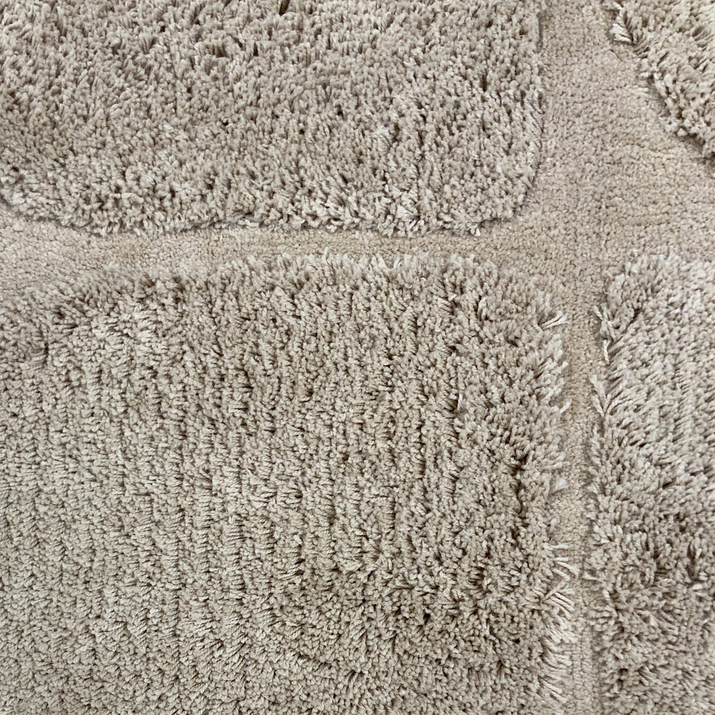 Organic rug - Odette Grid Taupe