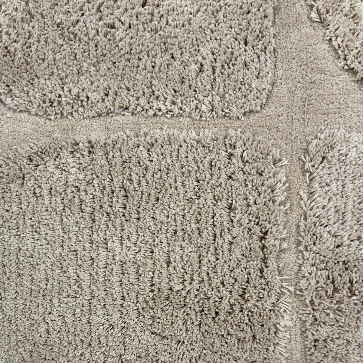 Organic rug - Odette Grid Taupe