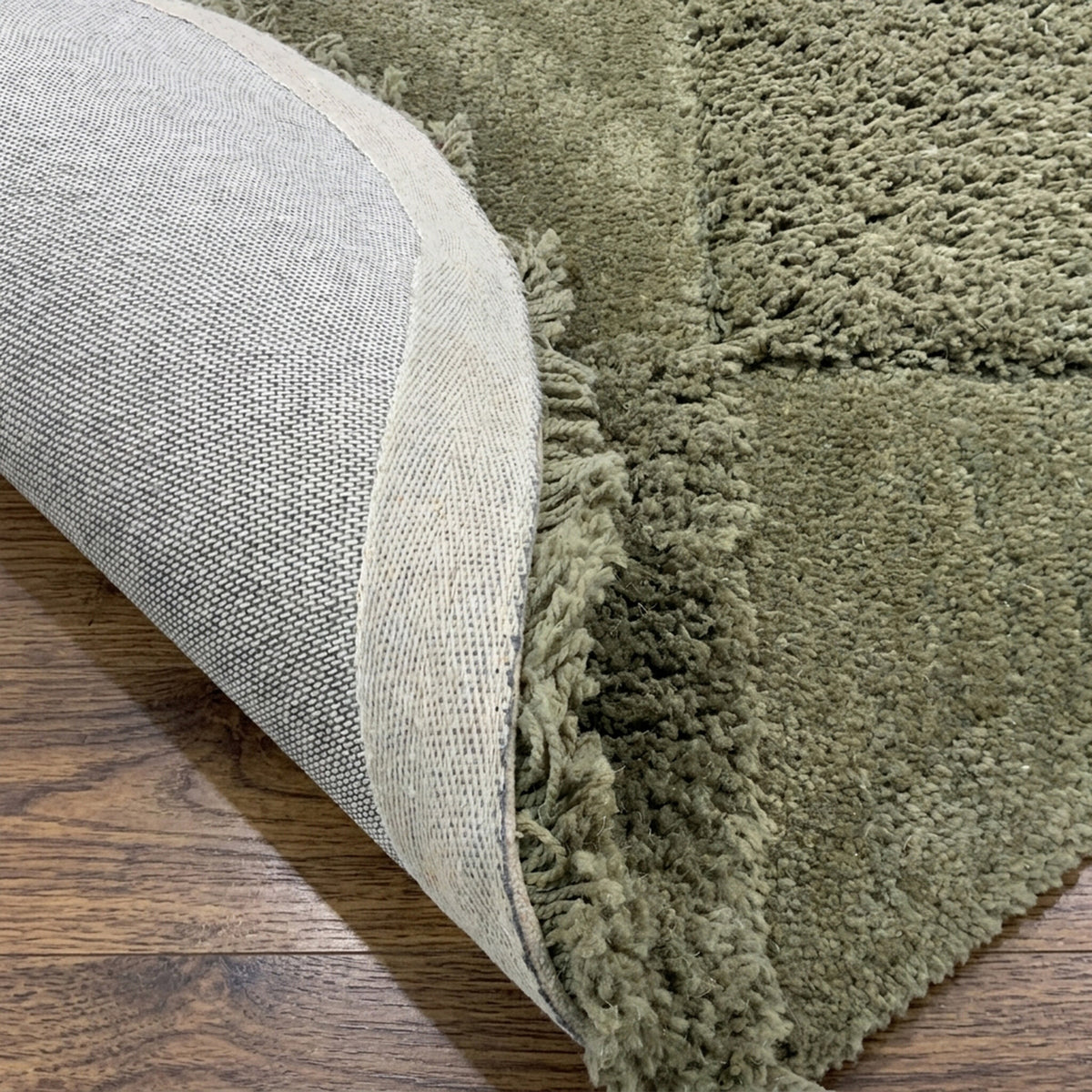Organic rug - Odette Shapes Green