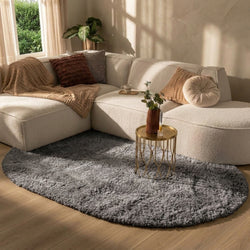 Shaggy Teppich Oval - Blaze Grau