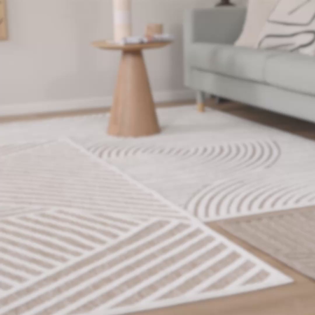 Modern Rug - Nori Lines White