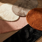 Flauschiger Teppich Rund - Cozy Creme