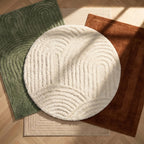 Teppich Skandinavisch Rund - Lova Arches Creme