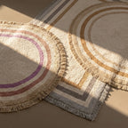 Waschbarer Kinderteppich Rund - Milo Beige