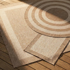 In- & Outdoor Teppich - Sierra Frame Beige Creme