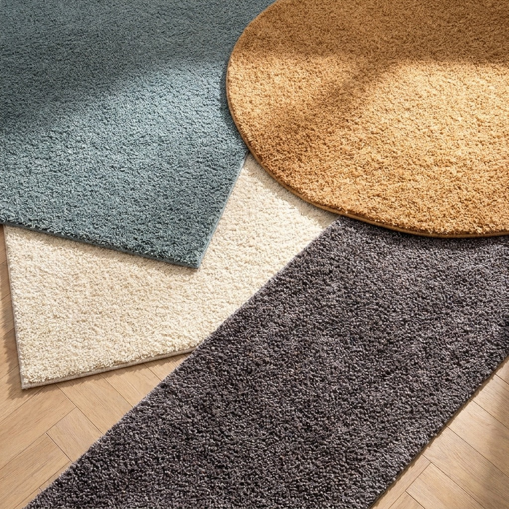 High Pile Rug - Solid Turquoise