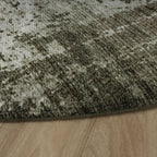 Runder abstrakter Teppich - Rusty Green
