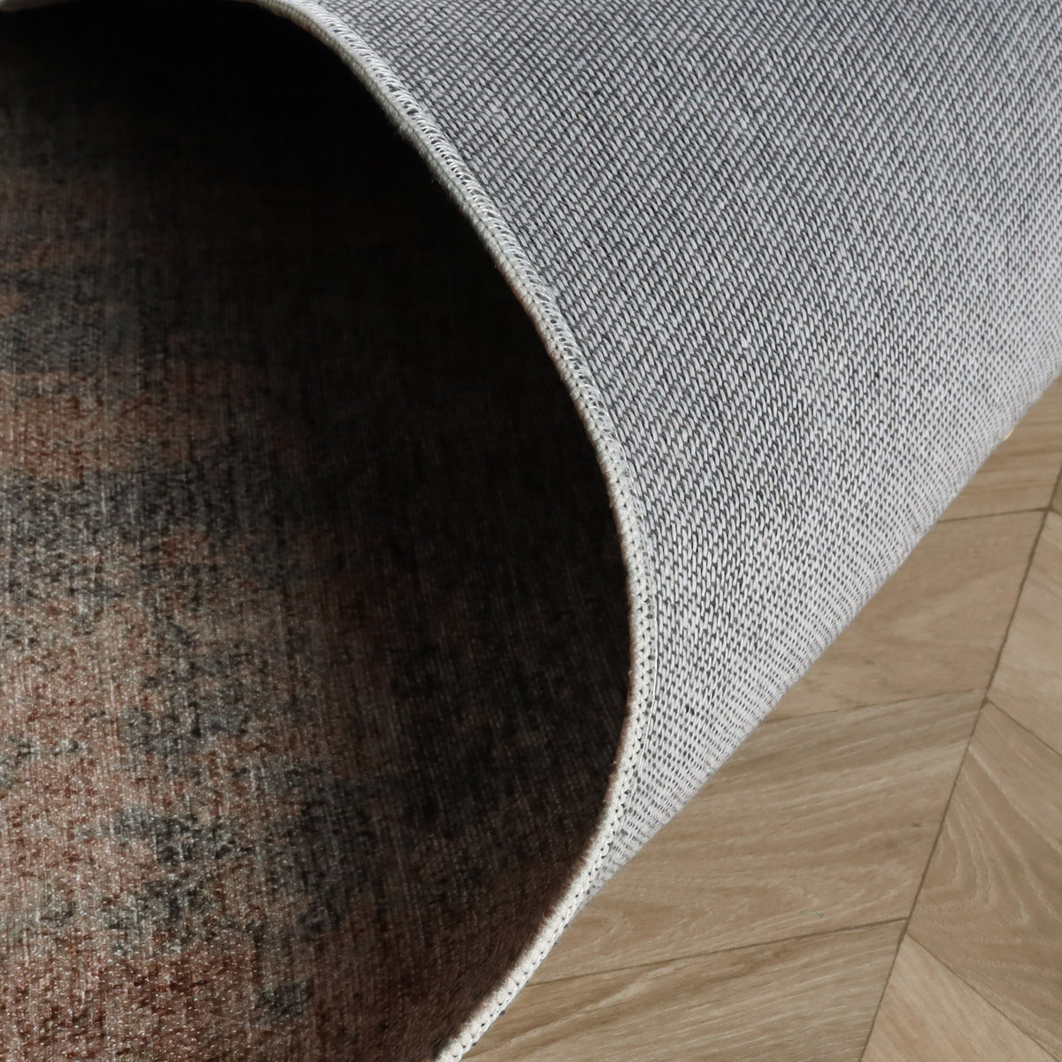 Runder abstrakter Teppich - Rusty Pastel