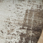 Runder abstrakter Teppich - Rusty Taupe