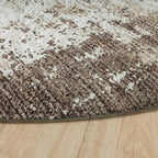 Runder abstrakter Teppich - Rusty Taupe