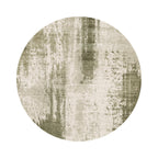 Runder abstrakter Teppich - Rusty Green
