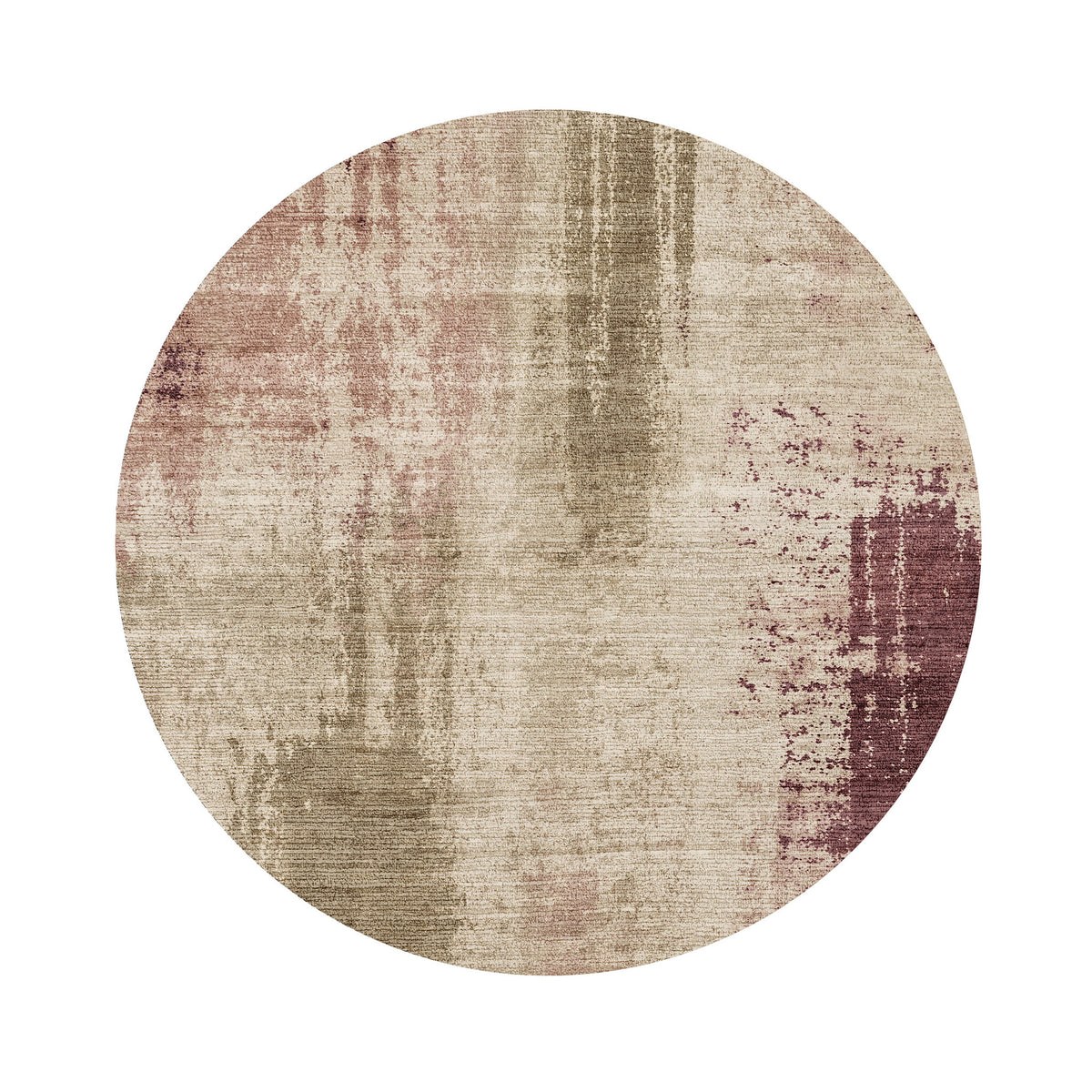 Runder abstrakter Teppich - Rusty Multicolour
