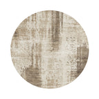 Runder abstrakter Teppich - Rusty Taupe
